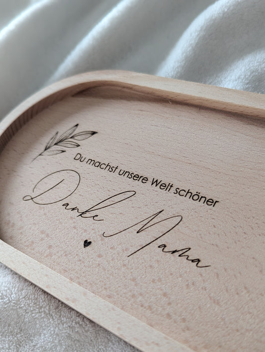 Personalisiertes Tablett "Danke Mama"